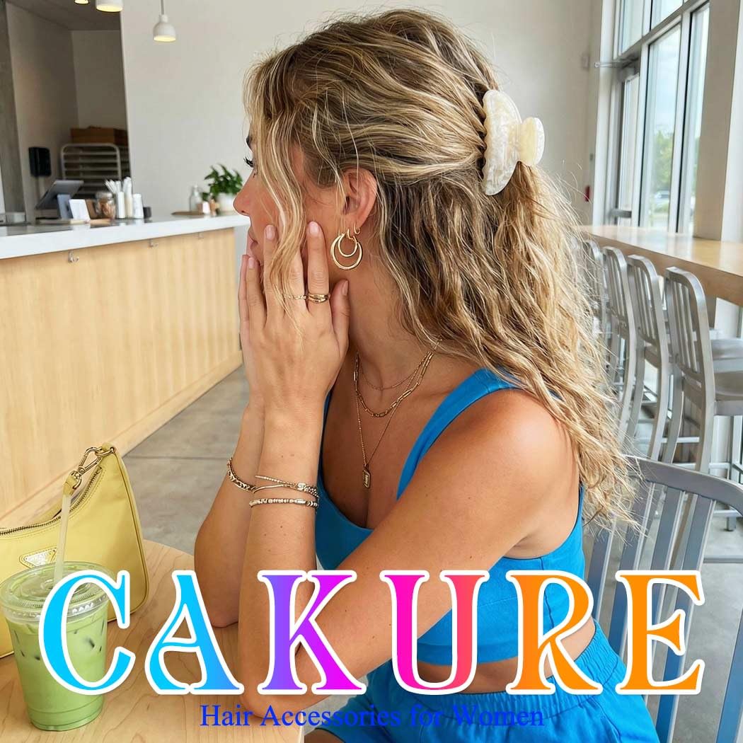 CAKURE clip on bathroom mirror while prepping, convenient hands-free use