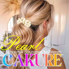 CAKURE lifestyle shot of woman wearing scrunchie for effortless elegance