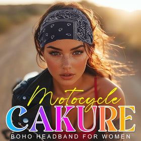 CAKURE headband styled in yoga studio, keeps hair back during movement