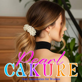 CAKURE hair tie beside coin showing compact size and scale