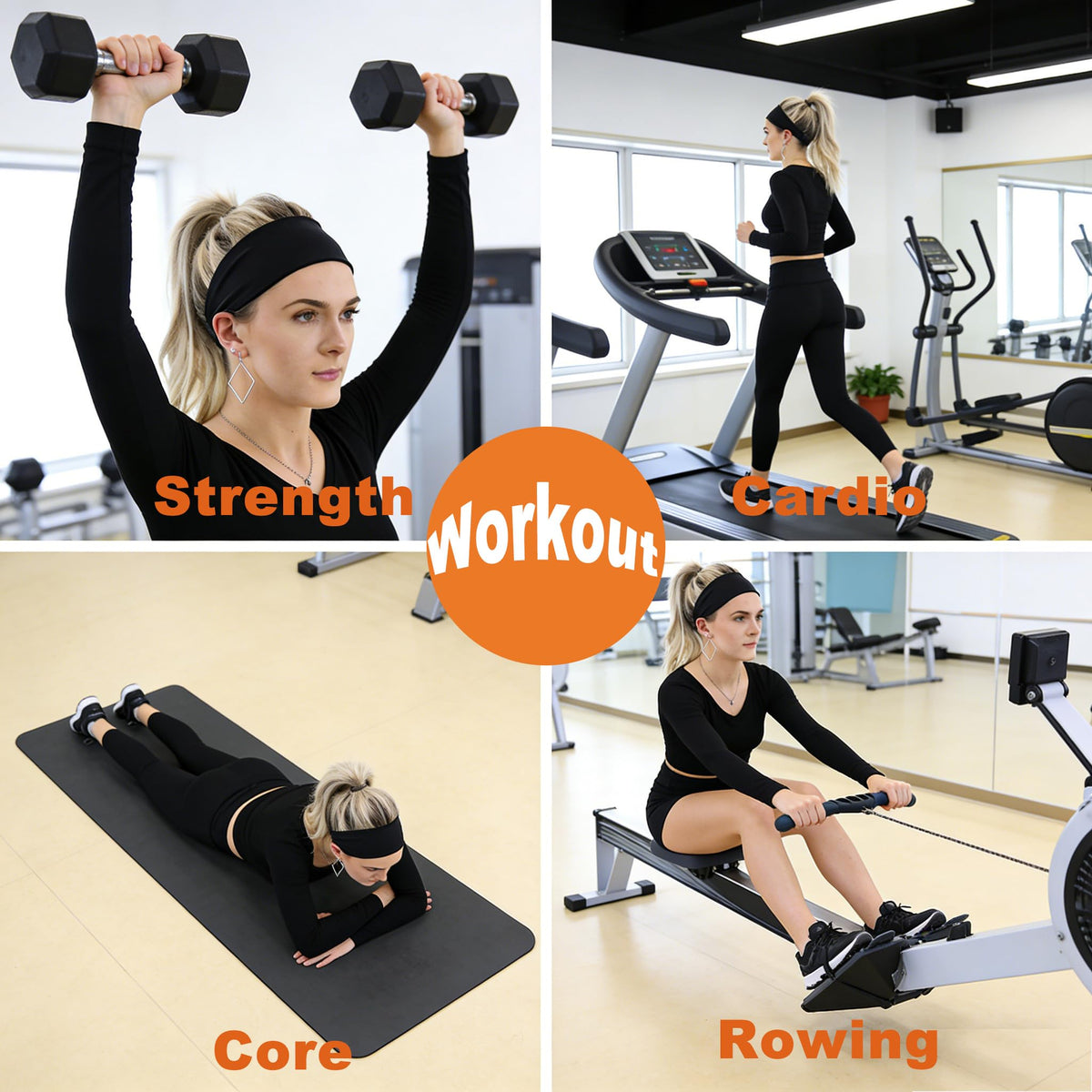 Calbeing headband tucked in gym bag illustrating travel-ready convenience