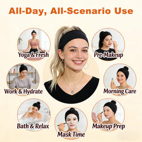 Calbeing five headbands stacked together showing ready rotation and everyday convenience