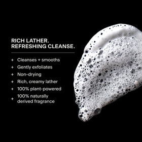 Caldera + Lab rich lather close-up highlighting luxurious foam and cleansing