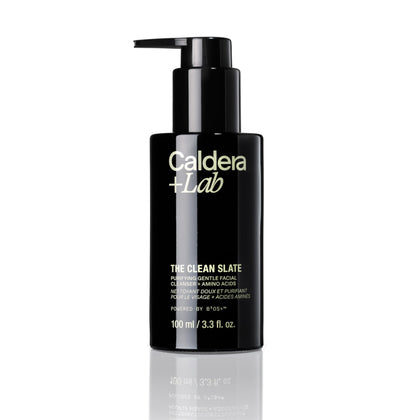 Caldera + Lab front packaging showing cleanser and clean design benefits