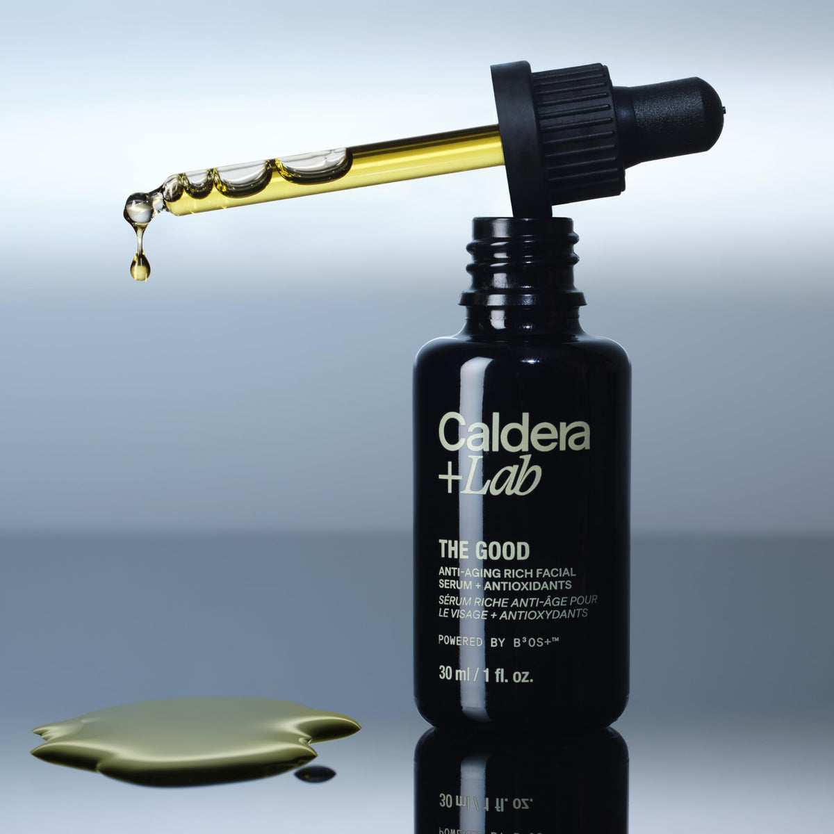 Caldera + Lab serum in morning routine layered under sunscreen for protection