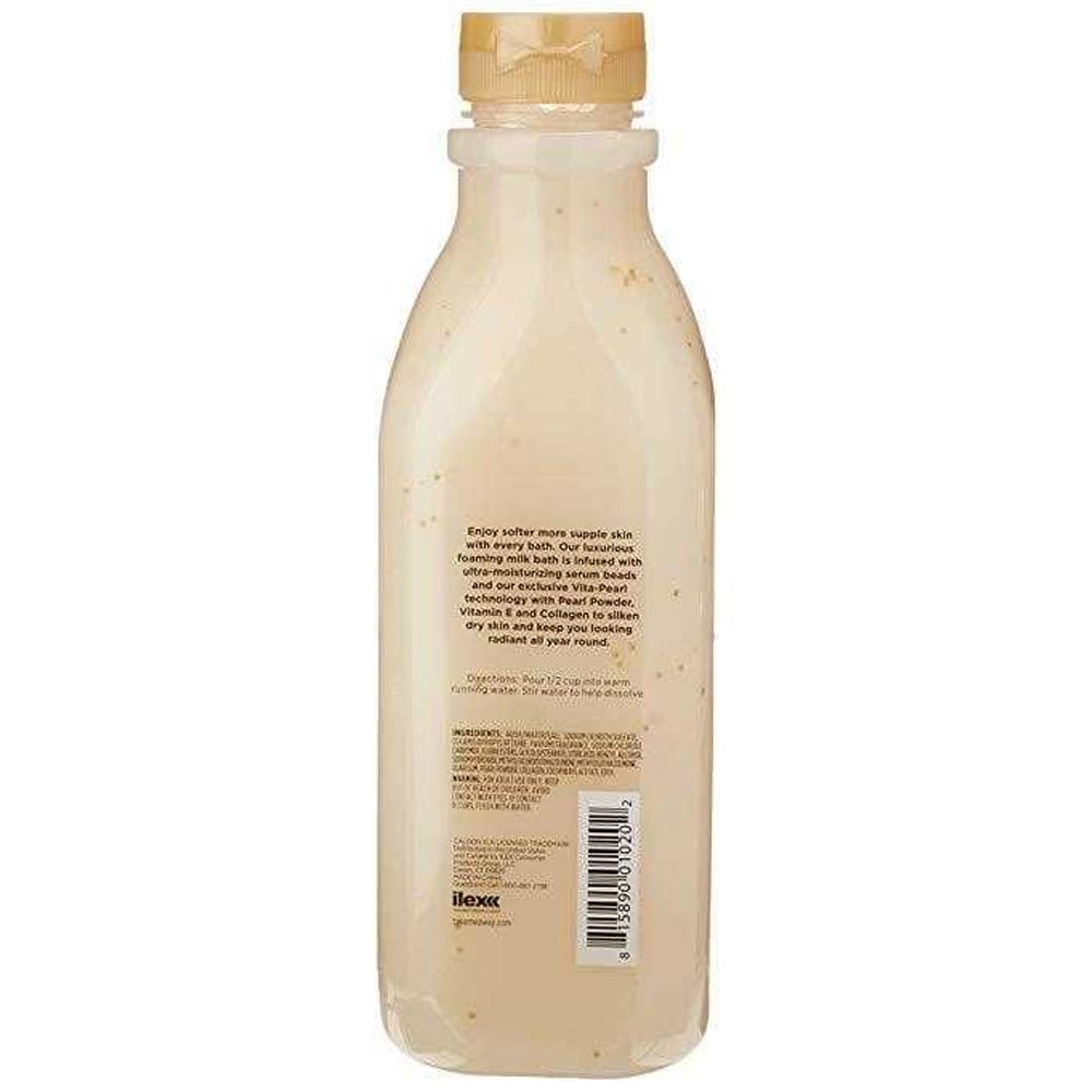 Person enjoying Calgon milk bath soak for relaxing hydrated skin