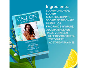 Calgon Ocean Breeze styled in bathroom setting for relaxing soak