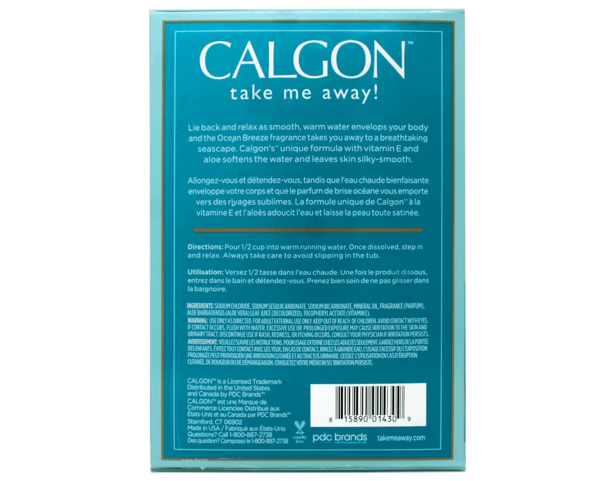 Calgon Ocean Breeze open top with beads visible for easy use