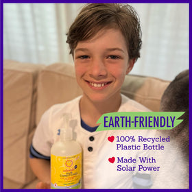 California Baby bottle on bathroom shelf at bedtime showing calming lavender routine benefit