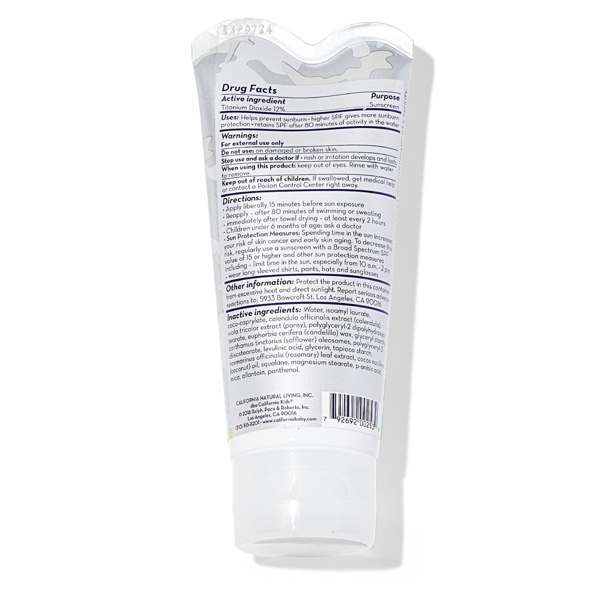 California Baby lotion texture close-up showing smooth spreadability
