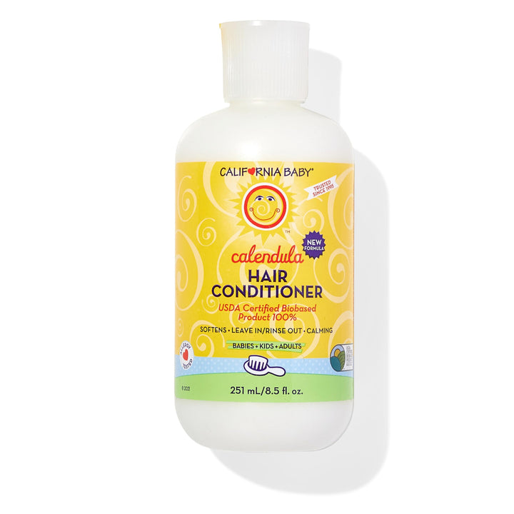 California Baby front bottle showing lavender scent and plant-based claim benefits