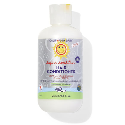California Baby front bottle label showing 100% plant-based benefits for gentle care