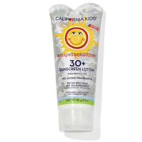 California Baby front tube showing label and SPF 30 protection