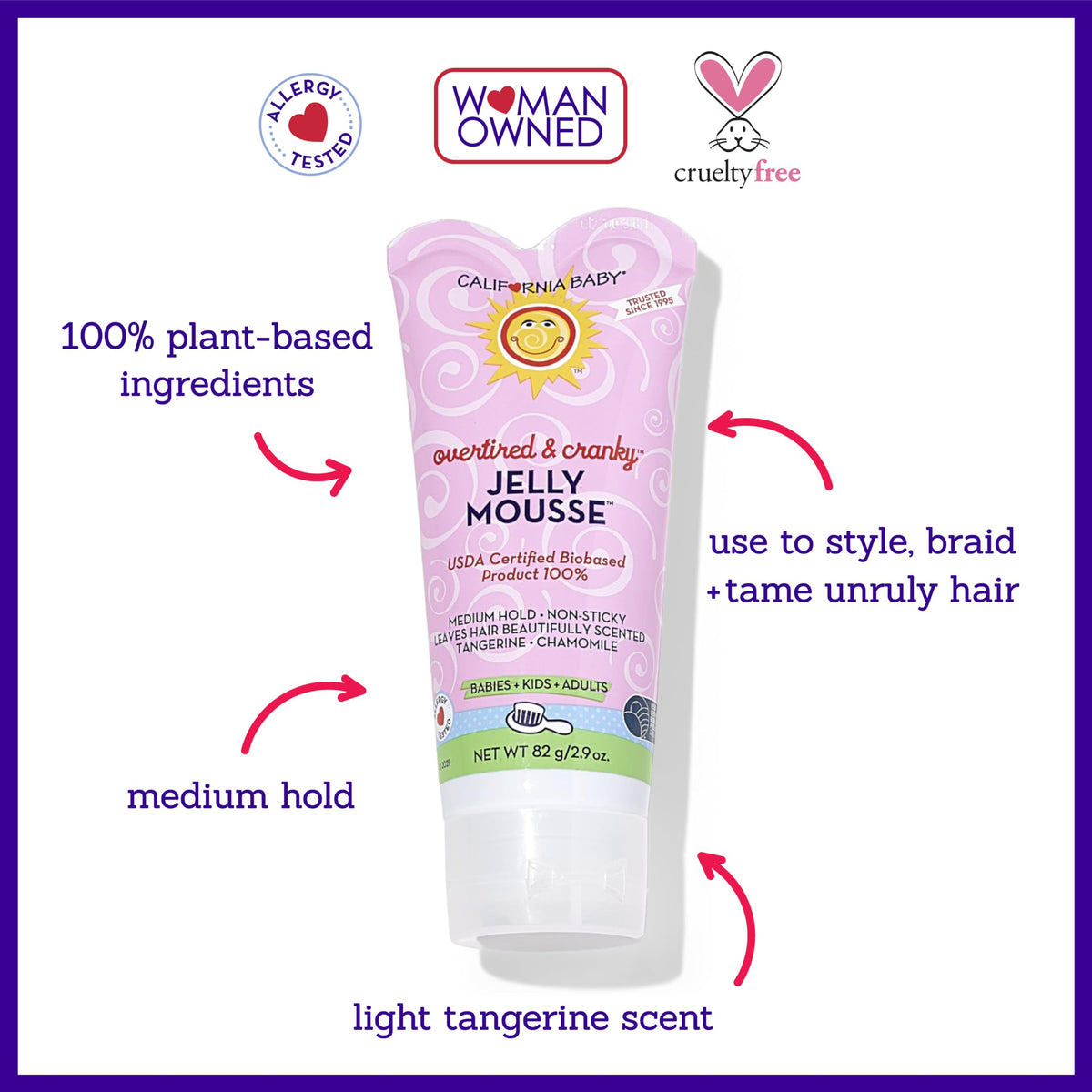 California Baby gel in hand demonstrating smooth cream texture