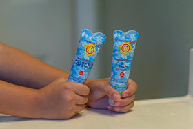 California Baby child using face wash showing gentle, family-friendly cleansing