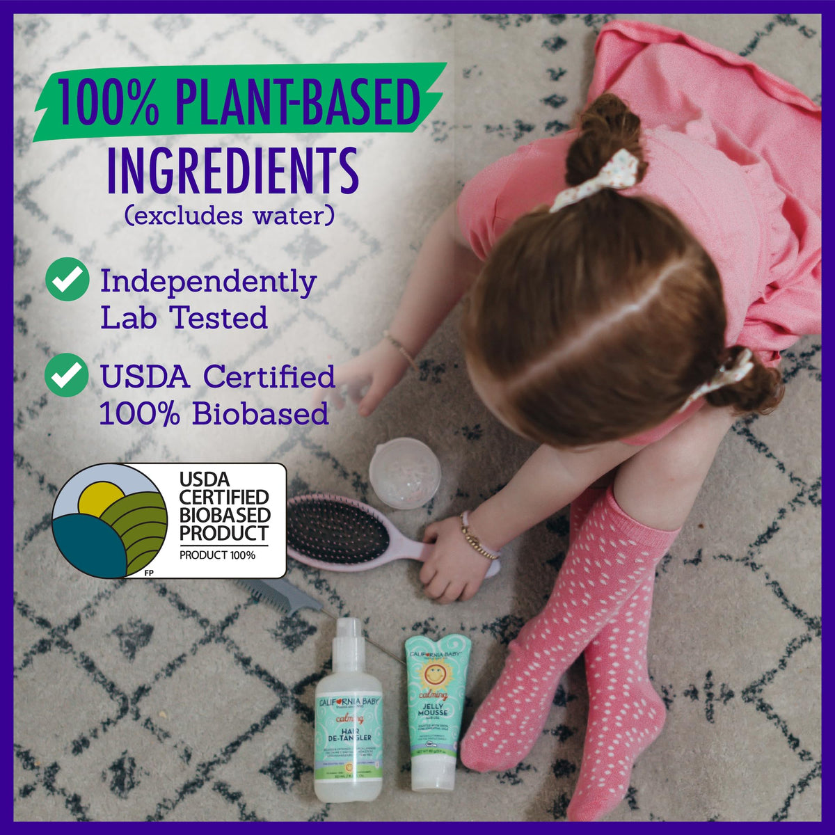California Baby product label highlighting hypoallergenic ingredient transparency