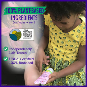 California Baby product label close-up lists key ingredients