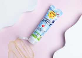California Baby label close-up showing willow bark salicylic and essential oils