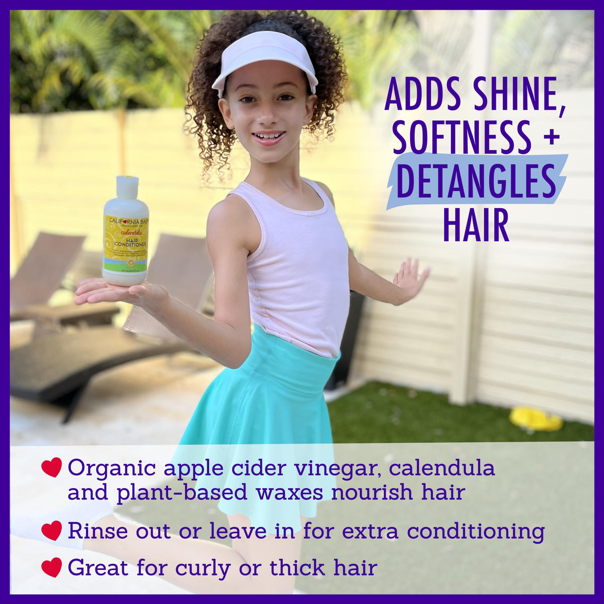 California Baby creamy texture close-up showing smooth slip for easier detangling