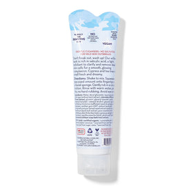 California Baby texture close-up demonstrating gentle lather and mild exfoliation