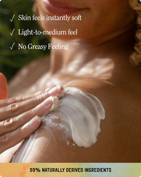 California Naturals bottle beside coconut and shea butter showing natural moisturizing ingredients