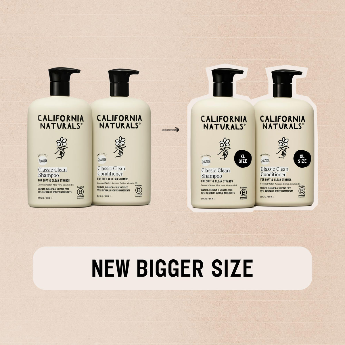California Naturals conditioner creamy texture close-up for smooth detangling benefit