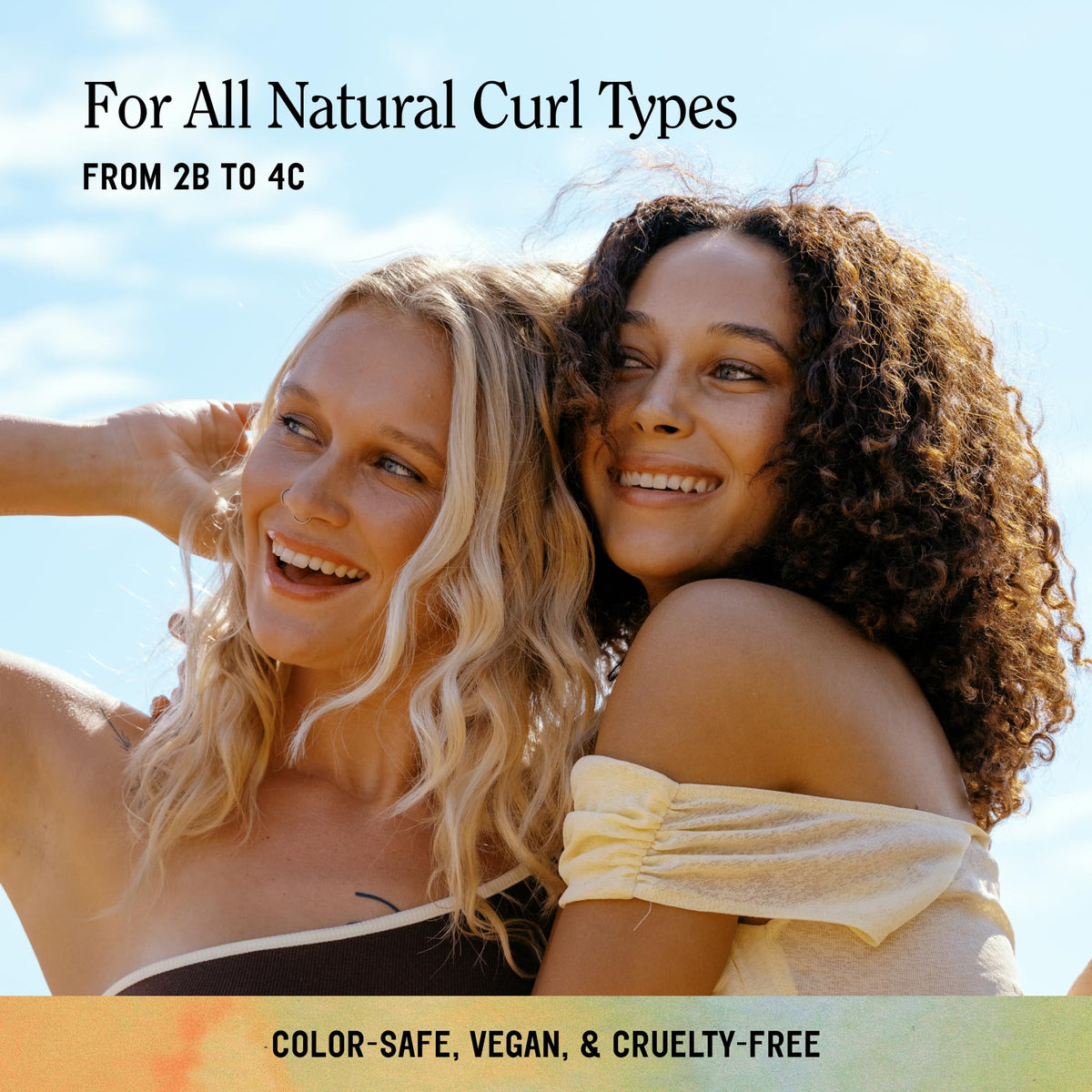 California Naturals before and after hair comparison showing improved curl definition