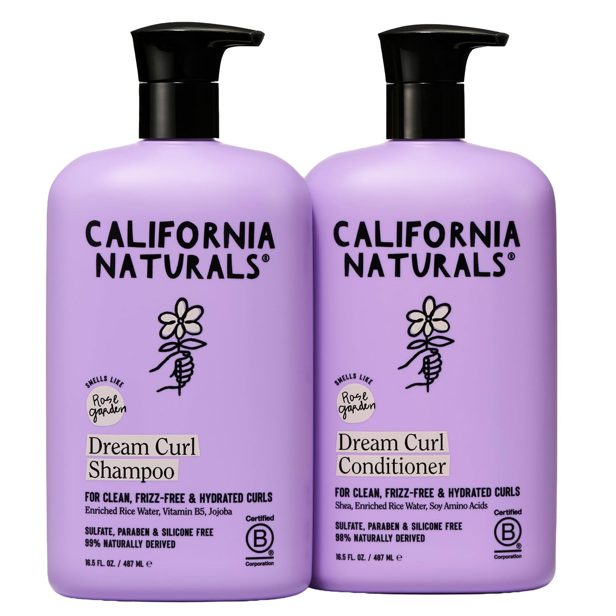 California Naturals front packaging showing shampoo and conditioner benefits