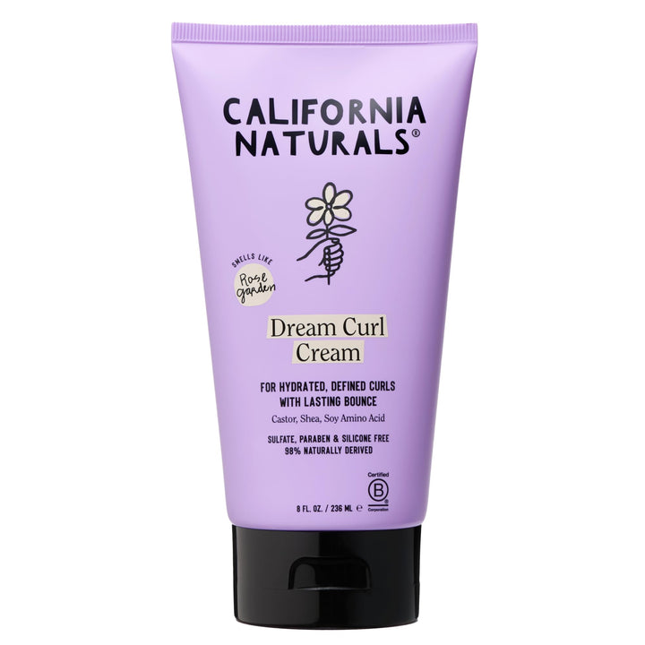 California Naturals front packaging showing 8 oz jar and Rose Garden scent benefits