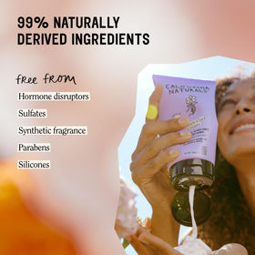 California Naturals ingredients display with shea butter and castor oil emphasizing nourishment