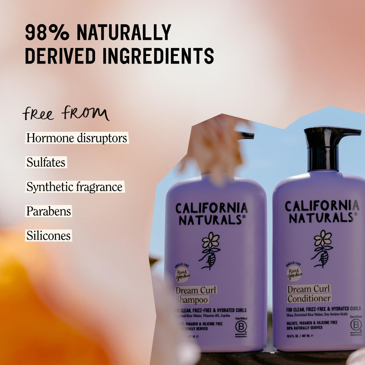 California Naturals shampoo lather texture showing gentle cleansing