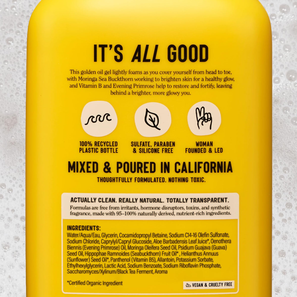 California Naturals in bathroom setting, uplifting citrus scent enhancing routine