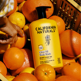 California Naturals bottle with recycled packaging, eco-friendly materials emphasized