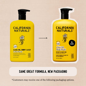 California Naturals golden oil-gel texture on spoon, nourishing lightweight feel