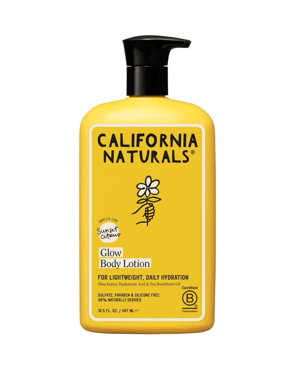 California Naturals front bottle shot showing label and Sunset Citrus scent benefit