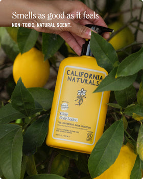 California Naturals applied to skin in hand demonstrating quick absorption benefit