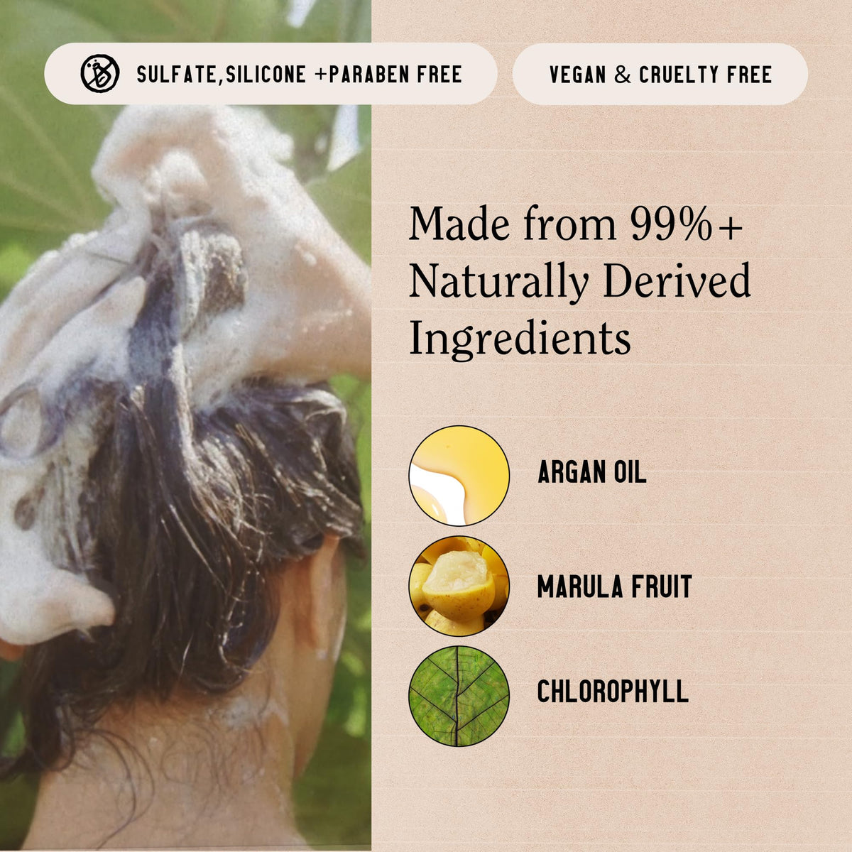 California Naturals in-shower scene showing easy application and improved manageability