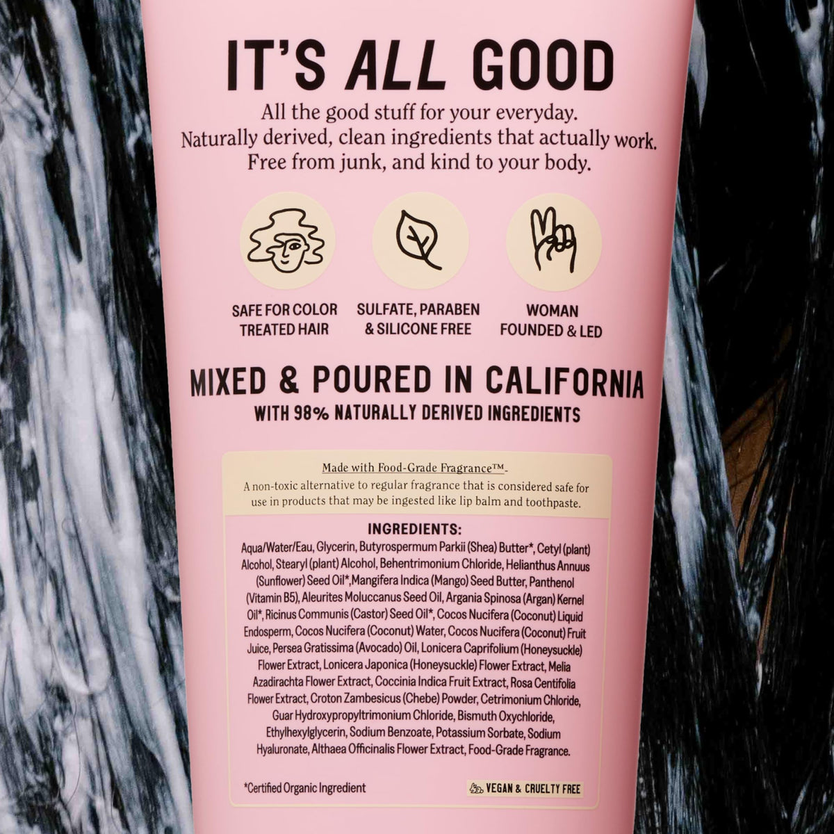 California Naturals label close-up showing clean ingredient claims