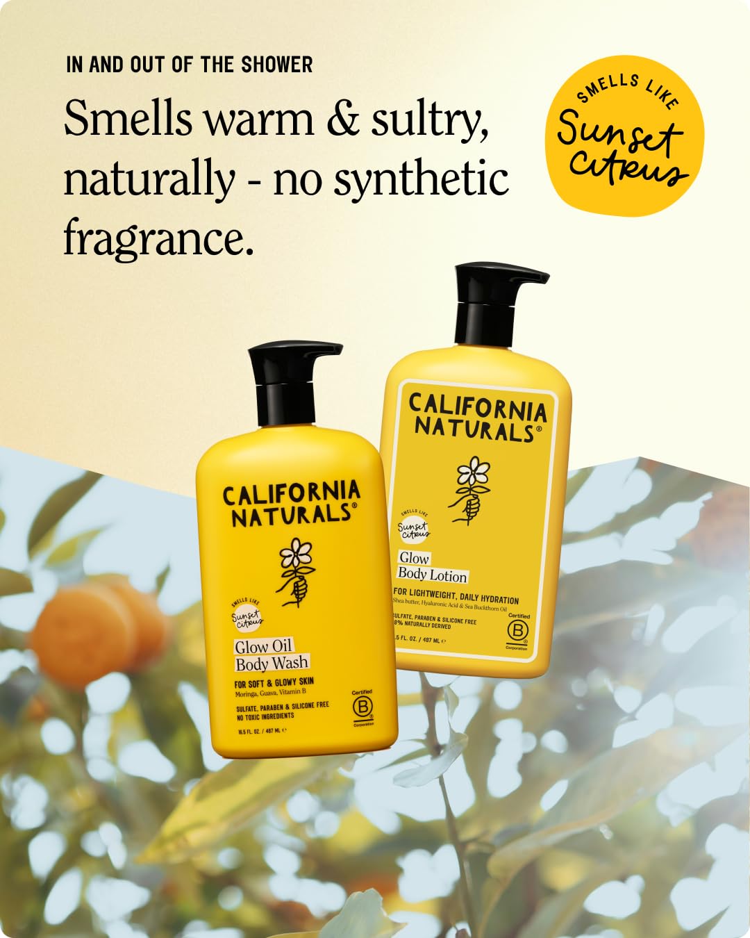 California Naturals on bathroom vanity in lifestyle scene showing everyday routine benefit