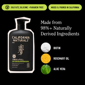 California Naturals bottle held in hand shows 16.5 oz scale and portability