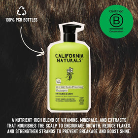 California Naturals Re:GRO bottle in bathroom setting suggesting daily use