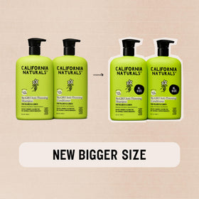 California Naturals conditioner creamy texture on fingertips showing nourishing benefit