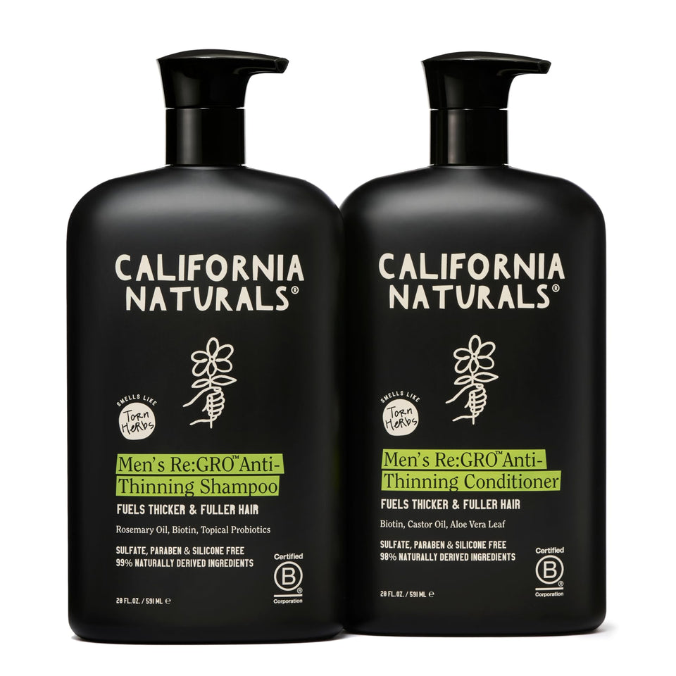 California Naturals front packaging showing Re:Gro set and clear benefits
