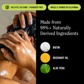 California Naturals shampoo pump dispensing for easy daily use and scalp massage
