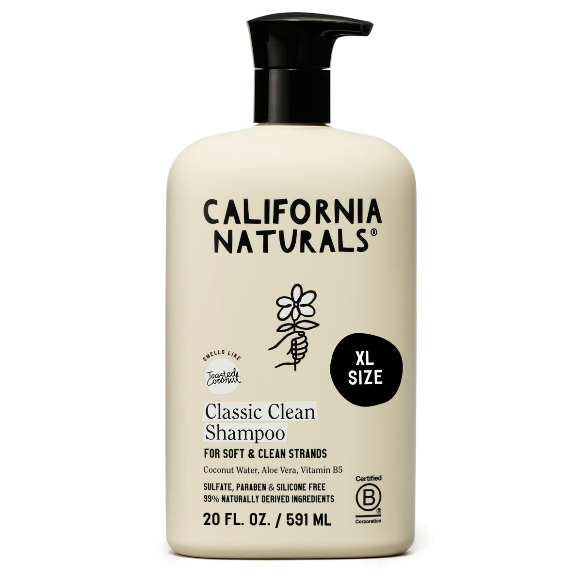 California Naturals front bottle view showing label and toasted coconut scent benefit
