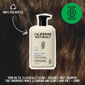 California Naturals rich lather in hand demonstrating effective foaming and rinsing