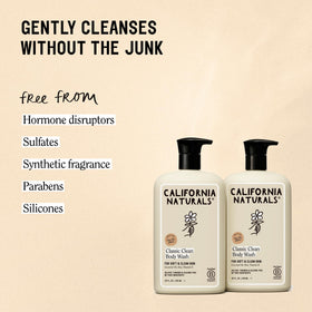 California Naturals creamy foam texture illustrating gentle lather and hydration