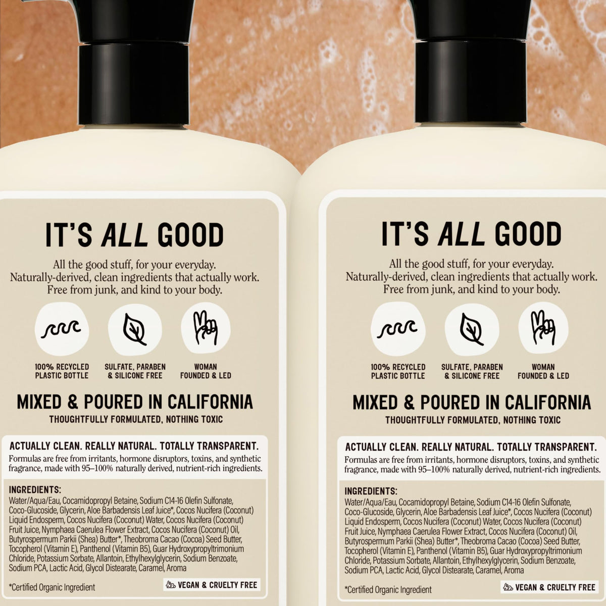 California Naturals recycled packaging detail emphasizing eco-friendly materials