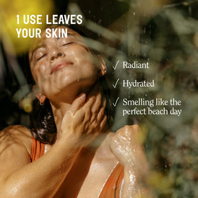 California Naturals scrub on hand demonstrating easy application and smooth results