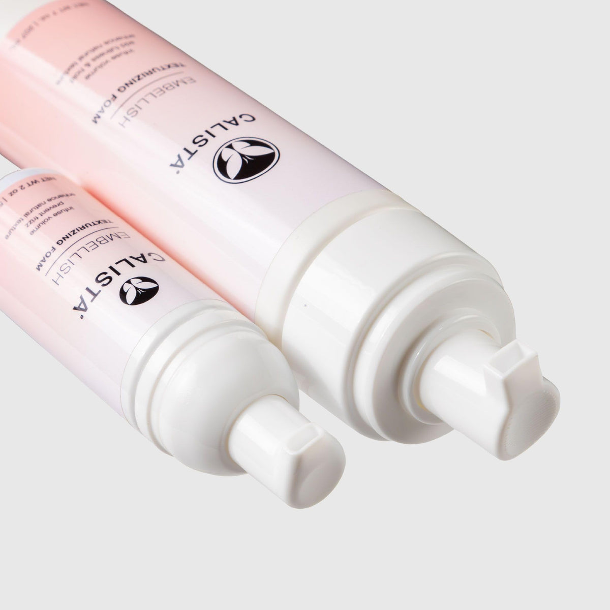 Calista label close-up showing product name and styling benefits